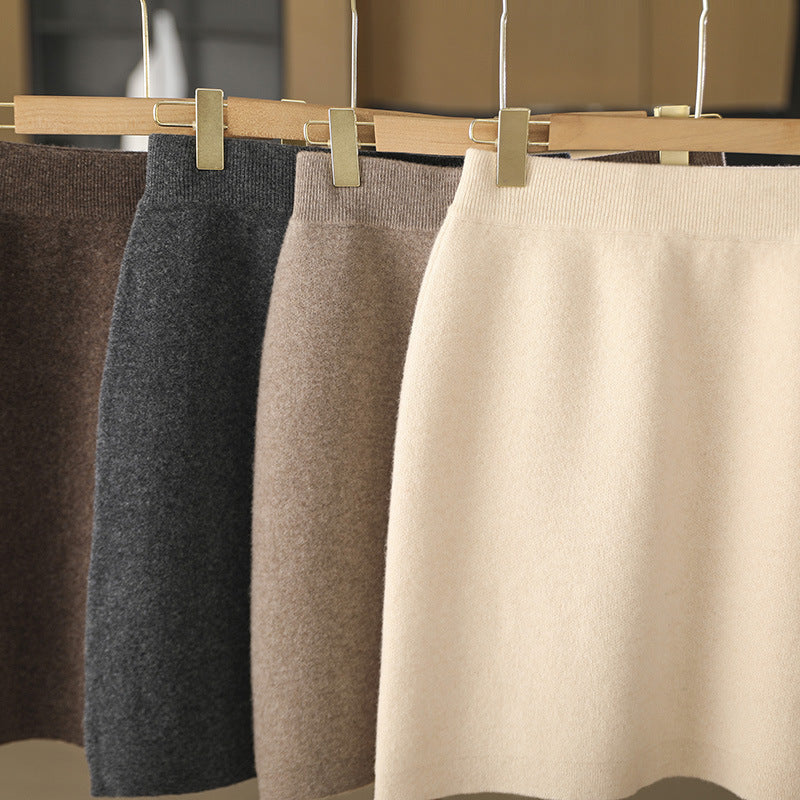 Women's Bags Body Little Short Dress Pure Wool Knit Skirt